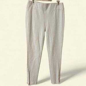 🌹Kelly By Clinton Kelly Petite Pull-On Straight Leg Ponte Knit Pants/White